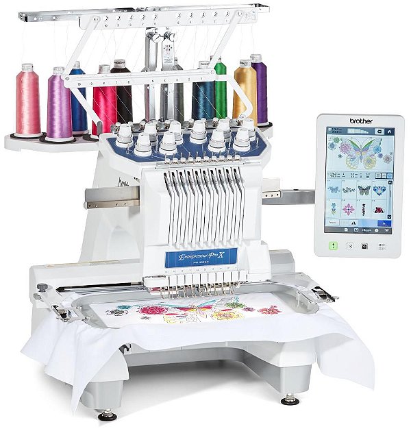 Máquina de Bordado Brother Profissional PR1055X Área 36x20 cm - 10 agulhas