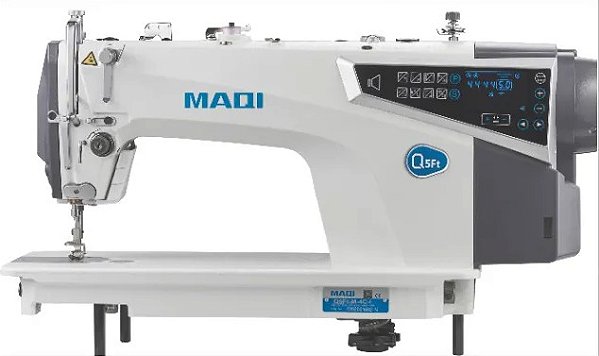 Máquina Reta Eletrônica COM MOTOR DE PASSO MAQI Q5FT-M-4C-I - 220 V COM PÉS E MESA MONTADOS