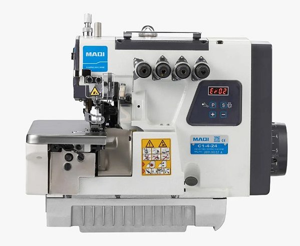 MAQUINA OVERLOQUE DIRECT DRIVE 4 FIOS 2 AGULHAS MAQI C1-4-24 - 220 V PÉS E MESA MONTADOS