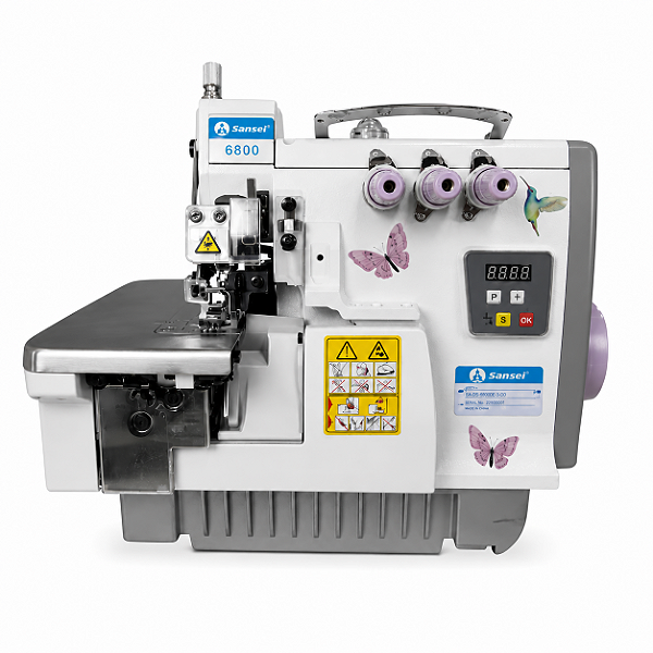 Máquina Overloque 1 Agulha Sansei Aquarela SA-DS-6800DE-3/DD 220V com Pés e Mesa Montados