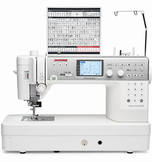 Máquina Janome Memory Craft MC6700P AutoVolt com 200 Pontos e AcuFeed Flex