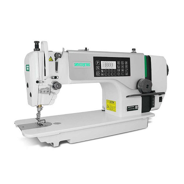 Maquina Reta Eletrônica Ponto 7 mm com Motor Direct Drive Zoje A8000-D4J-S7 - 220 V COM PÉS E MESA MONTADOS