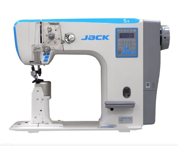 MAQUINA DE COLUNA ELETRONICA 2 AGULHAS JACK JK-S592S - 220 V COM PÉS E MESA MONTADOS
