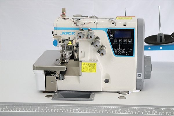 MAQUINA DE COSTURA OVERLOQUE 2 AGULHAS 4 FIOS ELETRONICA INTELIGENTE JACK C6-4- 220 V SEMI NOVA NO ESTADO