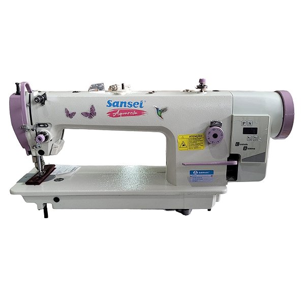 MAQUINA DE COSTURA TRANSPORTE DUPLO DIRECT DRIVE SANSEI AQUARELA 0303D - PONTO 12 MM + KIT PREMIUM ESPECIAL