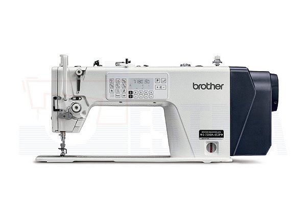 Máquina Reta Eletrônica Carter Blindado BROTHER S-7180A-813P - 220 V COM PÉS E MESA MONTADOS