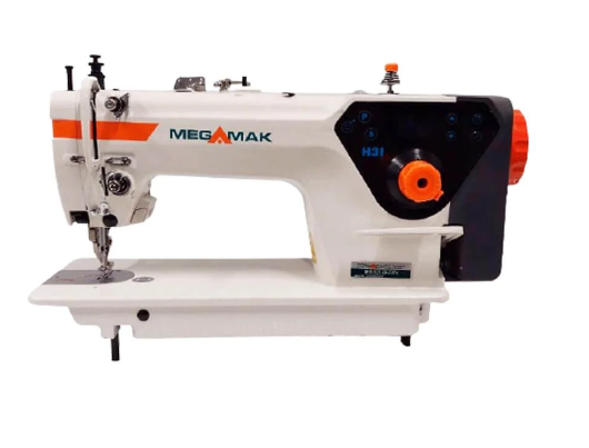 MAQUINA TRANSPORTE DUPLO MOTOR DIRECT DRIVE MEGAMAK H31 - 220 V COMPLETA COM PÉS E MESA MONTADOS