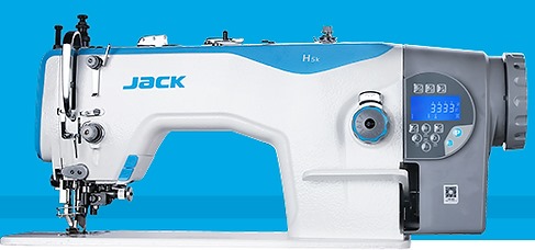 MAQUINA DE COSTURA TRANSPORTE DUPLO ELETRONICA JACK JK-H5 - 220 V COMPLETA COM PÉS E MESA MONTADOS
