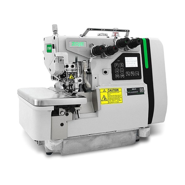 Maquina Overloque Ponto Cadeia Eletrônica com Motor de Passo Zoje B9510-13-MD2 - 220 V COMPLETA COM PÉS E MESA MONTADOS