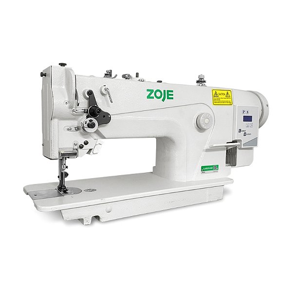 Maquina Reta Transporte Triplo com Motor Direct Drive Zoje ZJ-0628-BD - 220 V Completa com Pés e Mesa Montados