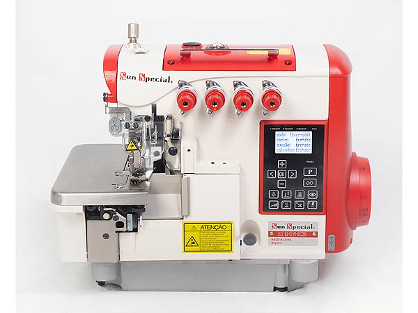 Máquina Costura Industrial Overloque Ponto Cadeia Eletrônica Sun Special SS21-4ed-Ut-Pr-Su - 220v + Kit Premium Especial