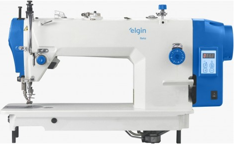 MAQUINA RETA TRANSPORTE DUPLO DIRECT DRIVE ELGIN RT1048 - 110 V COM PÉS E MESA MONTADOS