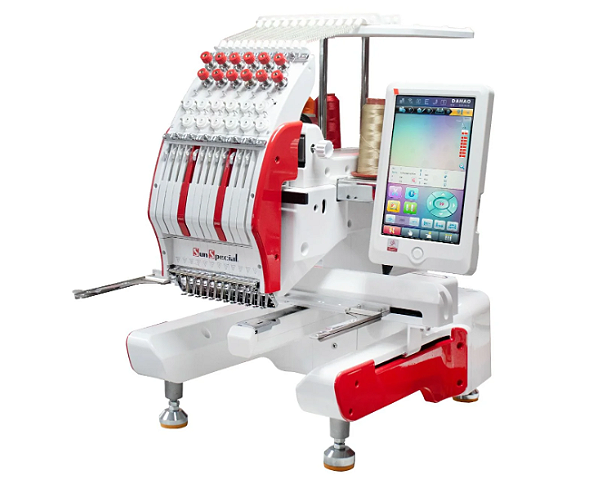 MÁQUINA SUN SPECIAL BORDADEIRA 12 AGULHAS SS1201 COM MESA DE APOIO E KIT DE BASTIDORES DE BONES INCLUSO
