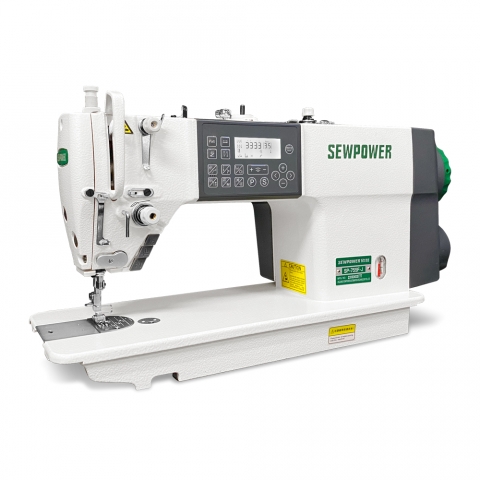 Maquina Reta Eletrônica com Motor de Passo e Cárter Blindado SEWPOWER SP-755F-J - 220 V + Kit Premium Exclusivo