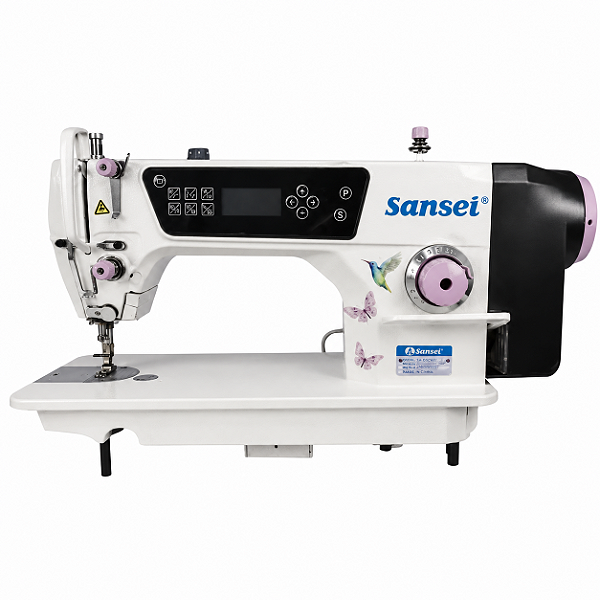 Máquina Reta Eletrônica Sansei Aquarela SA-DS-6610D 220V com Pés e Mesa Desmontados