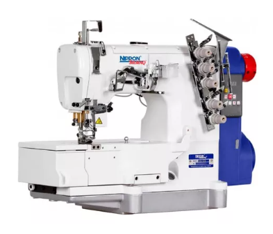 Máquina Galoneira Plana Direct Drive Nippon NS-550-D 220 V COMPLETAS COM PÉS E MESA MONTADOS