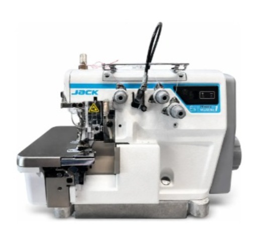 Maquina Overloque Direct Drive com 1 Agulha Jack JK-E5-3-82/233 BK - 220 V PÉS E MESA MONTADOS
