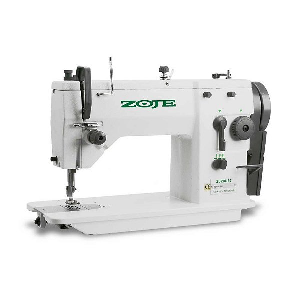Maquina de Costura Zoje Zigue zague Semi-industrial 9 mm ZJ-20U53 - BIVOLT PÉS E MESA COM ENVIO DESMONTADOS