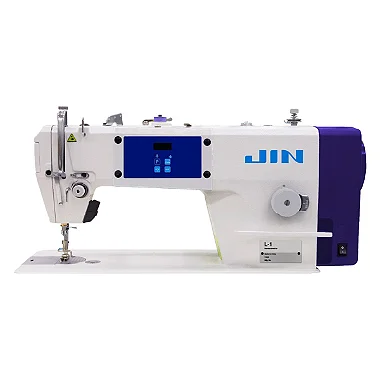MAQUINA RETA DIRECT DRIVE MARCA JUKI JIN L1-MA - 220V COM PÉS E MESA DESMONTADOS
