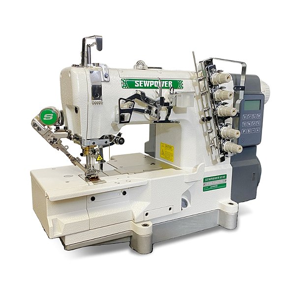 Maquina Galoneira Eletrônica Plana Fechada com Motor de Passo SewPower SP-500E-01-364-EST/DS - 220 V Com Mesa e Pés Desmontados