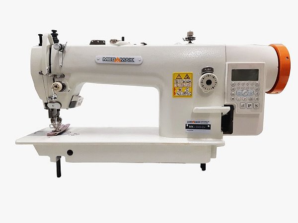 Maquina Reta Transporte Duplo Direct Drive Megamak Eletronica MK0303-D4 - 220 V COM PÉS E MESA MONTADOS