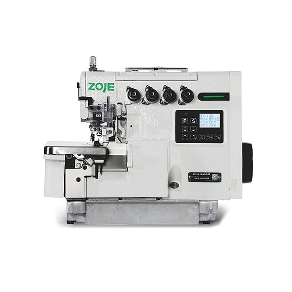 Maquina Overloque Ponto Cadeia Eletrônica com Motor de Passo Zoje B7510-13-MD2 - 220 V Com Pés e Mesa Montados