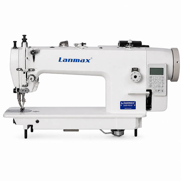 Máquina Transporte Duplo Eletrônica LANMAX LM-0338-D4 220V Ponto 12mm Direct Drive – Completa com Pés e Mesa Montados