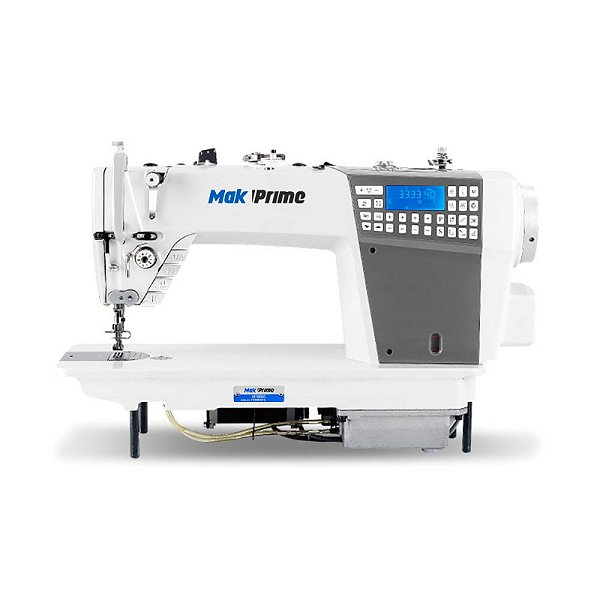Maquina Reta Eletrônica com Cárter Blindado dois Motores de Passo Makprime M1968A - 220 V COM PÉS E MESA MONTADOS