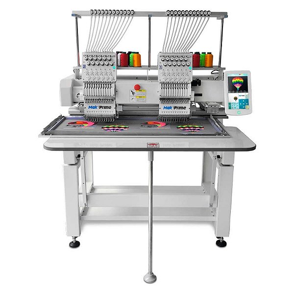 Maquina de Bordar 2 cabeças Campo de Trabalho 400x500 mm por Cabeça MakPrime M2-12 - 400x500