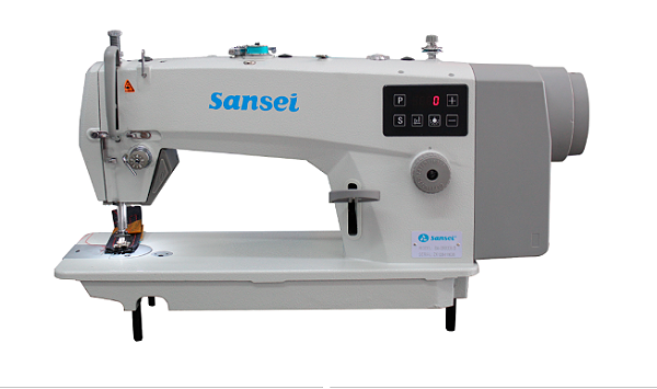 MAQUINA RETA DIRECT DRIVE BOBINA GRANDE SANSEI SA-G9000B/D PAINEL NOVO - 220 V PÉS E MESA DESMONTADOS