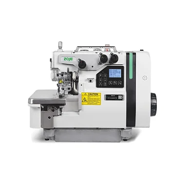 MAQUINA OVERLOQUE ELETRONICA ZOJE 1 AGULHA 3 FIOS COM MOTOR DE PASSO ZOJE B9510-17-MD2 - 220 V COMPLETA COM PÉS E MESA DESMONTADOS