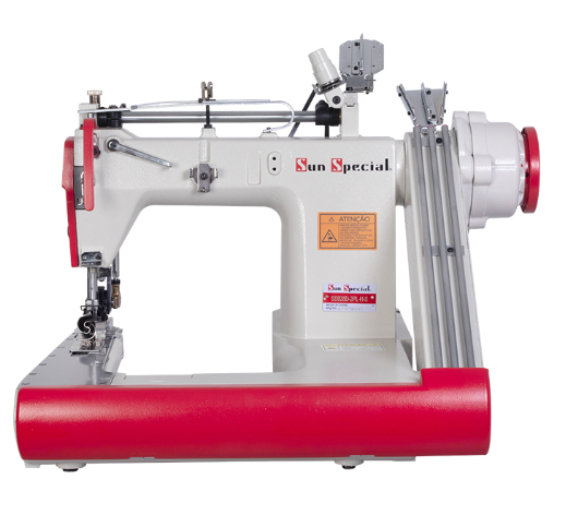 Máquina Fechadeira Braço 3 Agulhas Sun Special SS928D-2PL-H-SU 220V COM PÉS E MESA MONTADOS