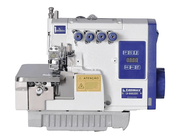 Máquina de Costura Overloque Ponto Cadeia Direct Drive Lanmax LM-664D - 110V COM PÉS E MESA MONTADOS