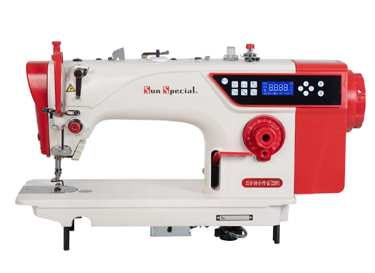 Maquina Reta Eletronica Sun Special Pesada Lançadeira Pequena SS48D4-H-PR -220 V COM PÉS E MESA MONTADOS