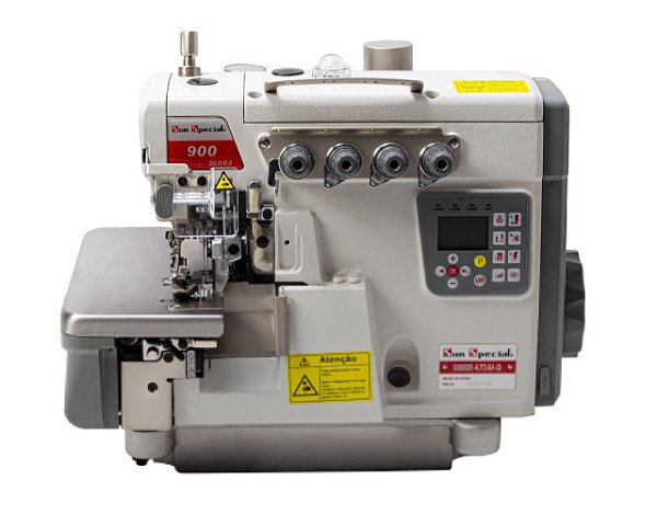 Maquina de Costura Interloque 2 Agulhas Bitola Média Sunspecial SS-900DE-5UTD-BA-Q- 220 vlts