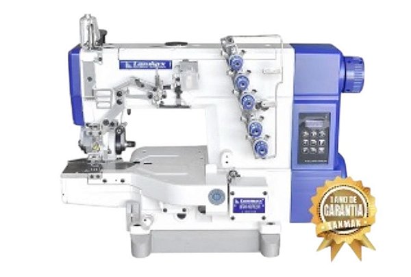 MAQUINA GALONEIRA CILINDRICA COM CATRACA DIRECT DRIVE LANMAX LM-7500D-0ACB/RP 220 V COM PÉS E MESA MONTADOS
