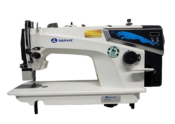 MAQUINA RETA 1 AGULHA MOTOR DIRECT DRIVE SANSEI  SA-MQ1 - 220 V COM KIT DE CALCADORES