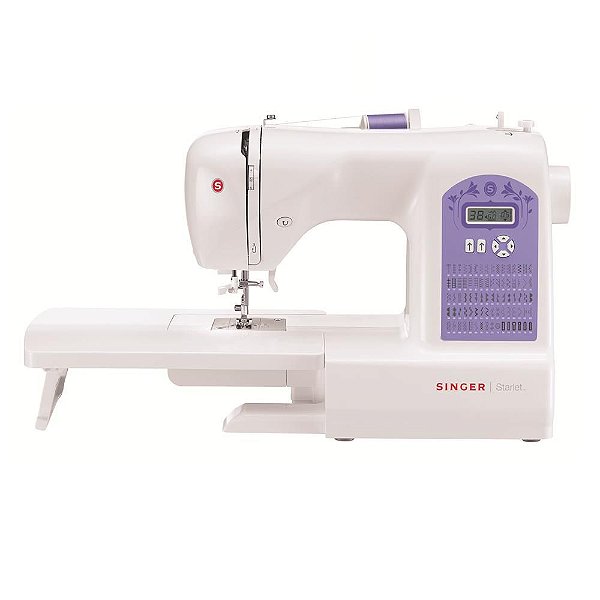Máquina de Costura Singer Starlet 6680 74 Pontos - Branca/Roxa - 110 VLTS