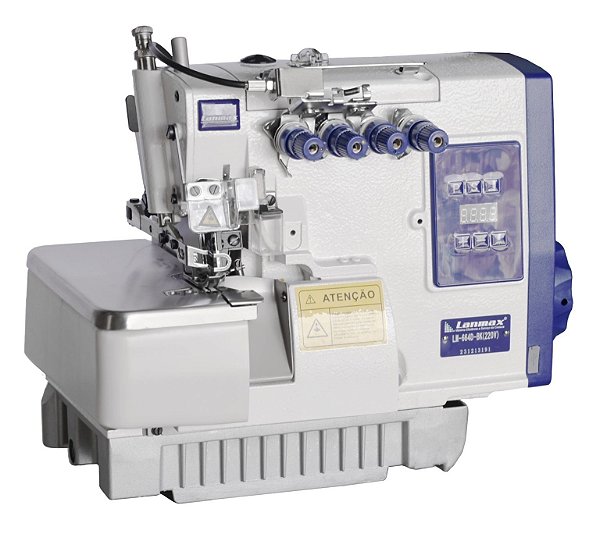 Máquina Overloque Ponto Cadeia Direct Drive Lanmax LM-664D-BK - 220V COM PÉS E MESA MONTADOS