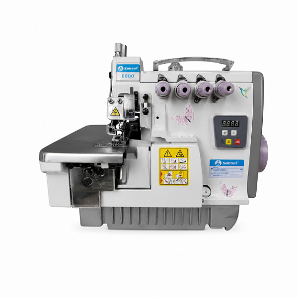 Máquina Interloque Bitola Média Sansei Aquarela SA-DS-6800DE-5/DD 220V com Pés e Mesa Montados