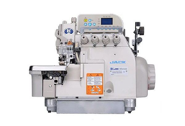 MAQUINA INTERLOQUE COM TRANSPORTE SUPERIOR JACK JK-798TE-5-516-A04/435 - 220 V + KIT PREMIUM E CADEIRA PARA COSTUREIRA