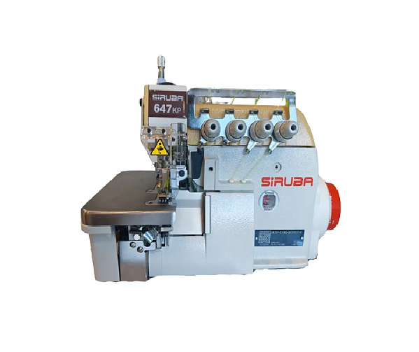 MAQUINA OVERLOQUE 2 AGULHAS PONTO CADEIA SIRUBA 647KP-514M2-24 DIRECT DRIVE - 220 V COM PÉS E MESA MONTADOS