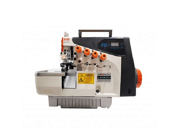 MAQUINA OVERLOQUE 2 AGULHAS PONTO CADEIA DIRECT DRIVE MEGAMAK F8-4D - 220 V + KIT PREMIUM E CADEIRA PARA COSTUREIRA