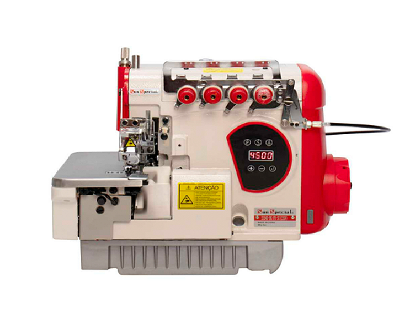 MAQUINA OVERLOQUE 4 FIOS 2 AGULHAS SUN SPECIAL SS94D-BK - 220 V + KIT PREMIUM E CADEIRA ESPECIAL PARA COSTUREIRA