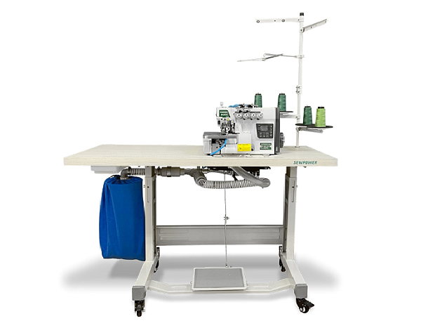 Maquina Overloque Ponto Cadeia Eletrônica com Embutidor Automático Sewpower SP-900C-4/BK - 220 V + KIT PREMIUM E CADEIRA PARA COSTUREIRA