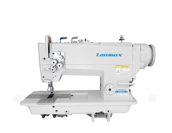 MAQUINA PESPONTADEIRA BARRA FIXA LANMAX LANÇADEIRA PEQUENA LM-842DD 220 V COM PÉS E MESA DESMONTADOS