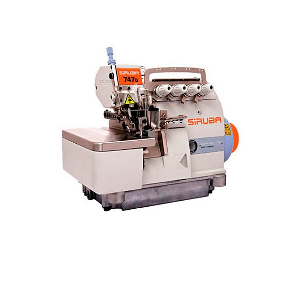 MAQUINA DE COSTURA OVERLOQUE PONTO CADEIA SIRUBA COM APARELHO FRANZIDOR 747Q-514H4-24 GA - 220 V