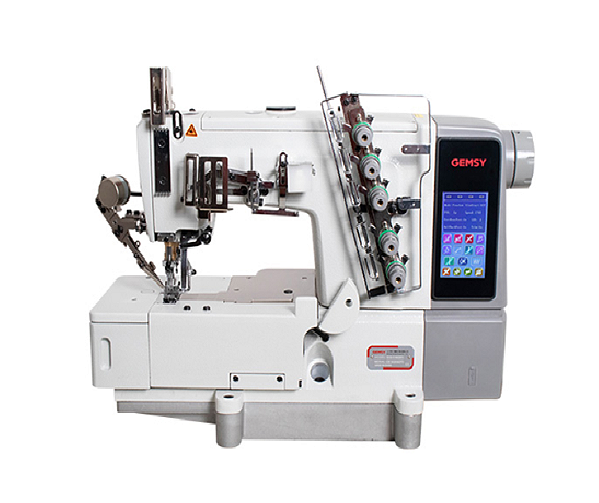 Máquina Galoneira Plana Eletrônica Gemsy G5-S3-01-364 - 220V + KIT PREMIUM CARBON + CADEIRA ESPECIAL PARA COSTUREIRA