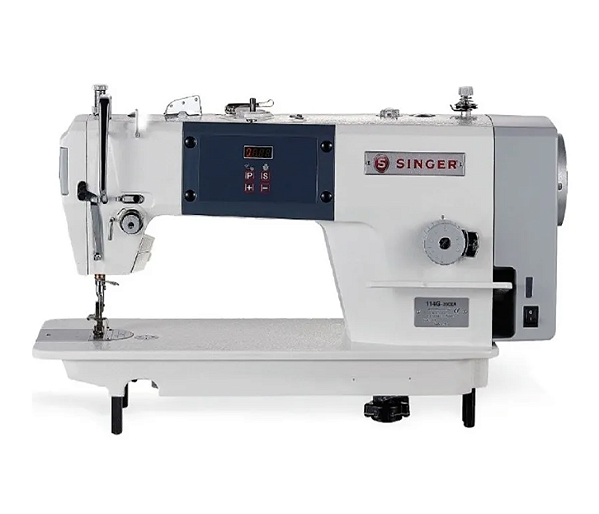 Máquina Reta Singer 114G-20 CEB Direct Drive -110 V COM PÉS E MESA MONTADOS