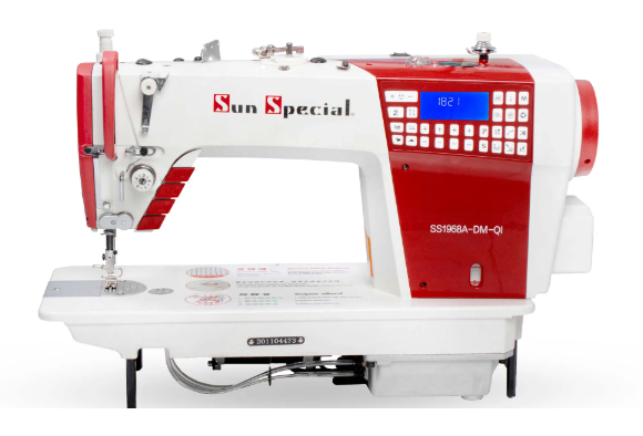 Máquina Reta Eletrônica Industrial Sun Special SS1968A - 220 V + KIT PREMIUM CARBON E CADEIRA PARA COSTUREIRA